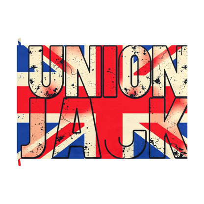 Union Jack Double-Sided Flag — Vintage Distressed British Flag