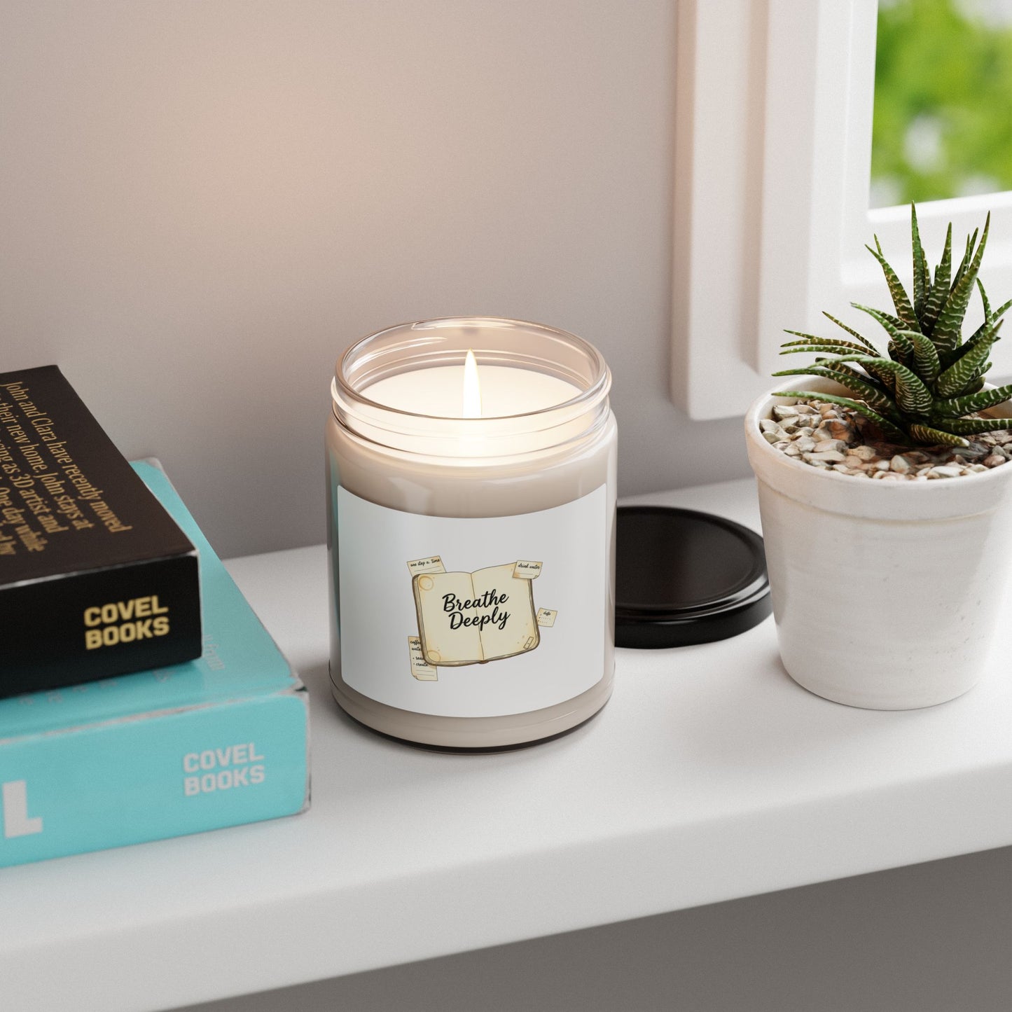 Breathe Deeply Note to Self Candle | Scented Soy Candle, Analogue Reminder
