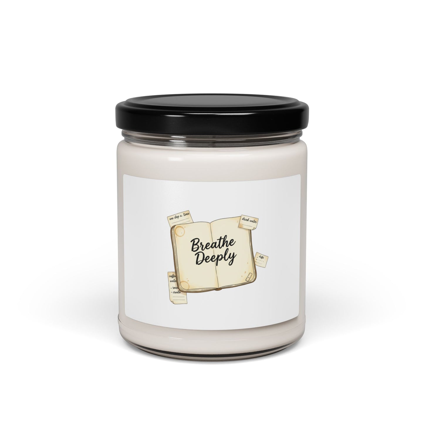 Breathe Deeply Note to Self Candle | Scented Soy Candle, Analogue Reminder