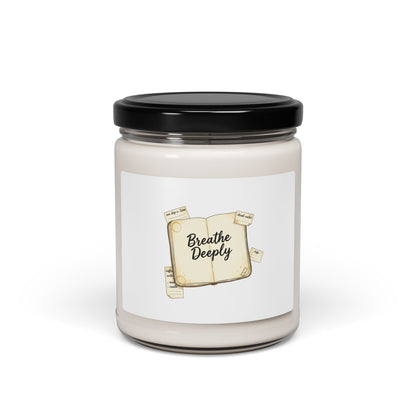 Breathe Deeply Note to Self Candle | Scented Soy Candle, Analogue Reminder