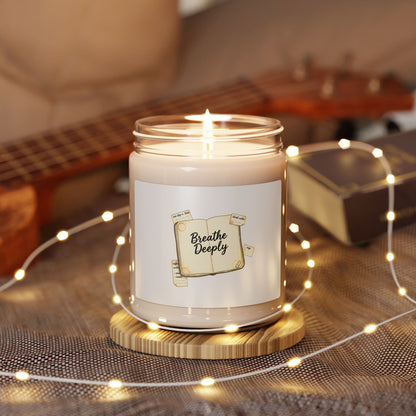 Breathe Deeply Note to Self Candle | Scented Soy Candle, Analogue Reminder
