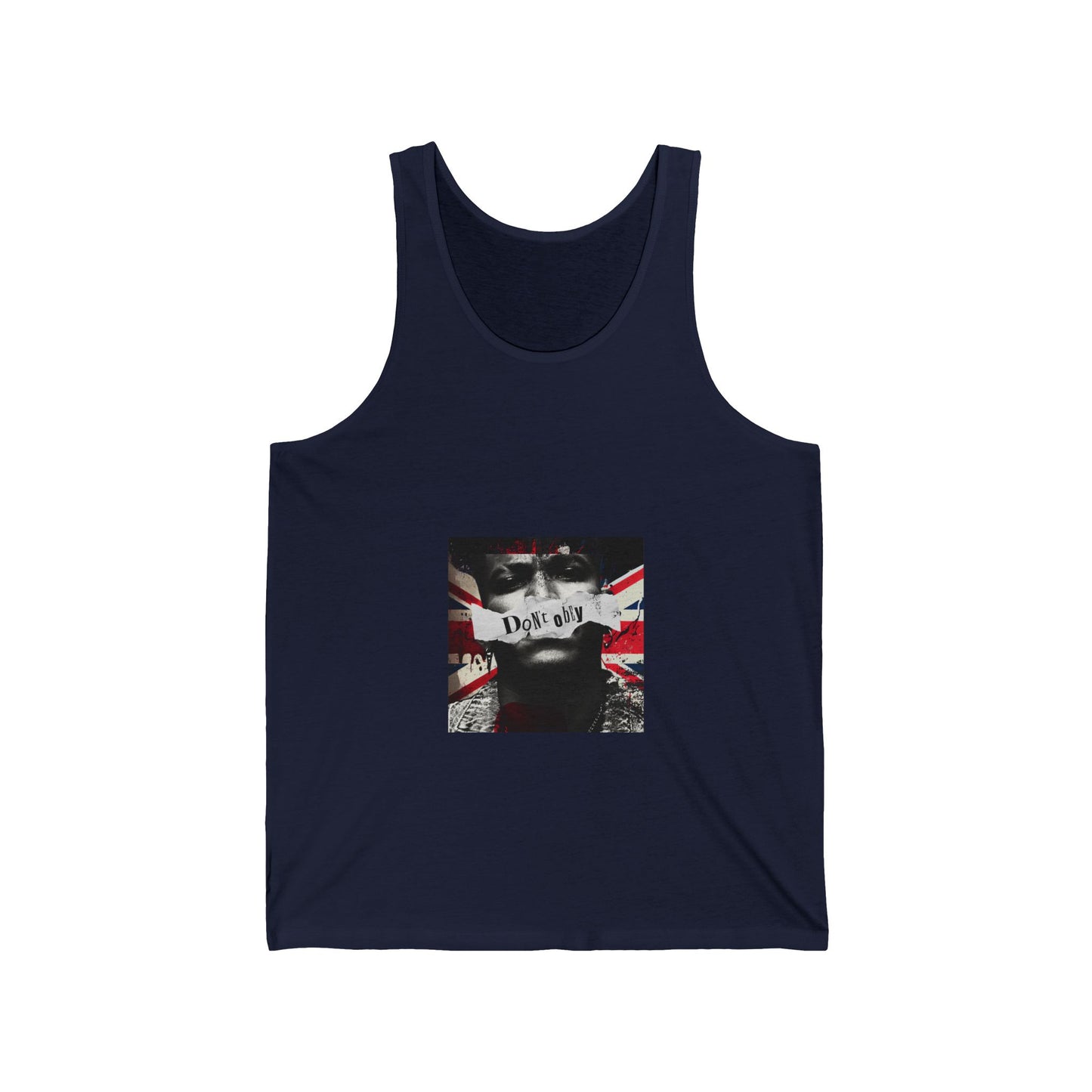 Unisex Tank Top — 'Don't Obey' Graphic Urban Flag Design