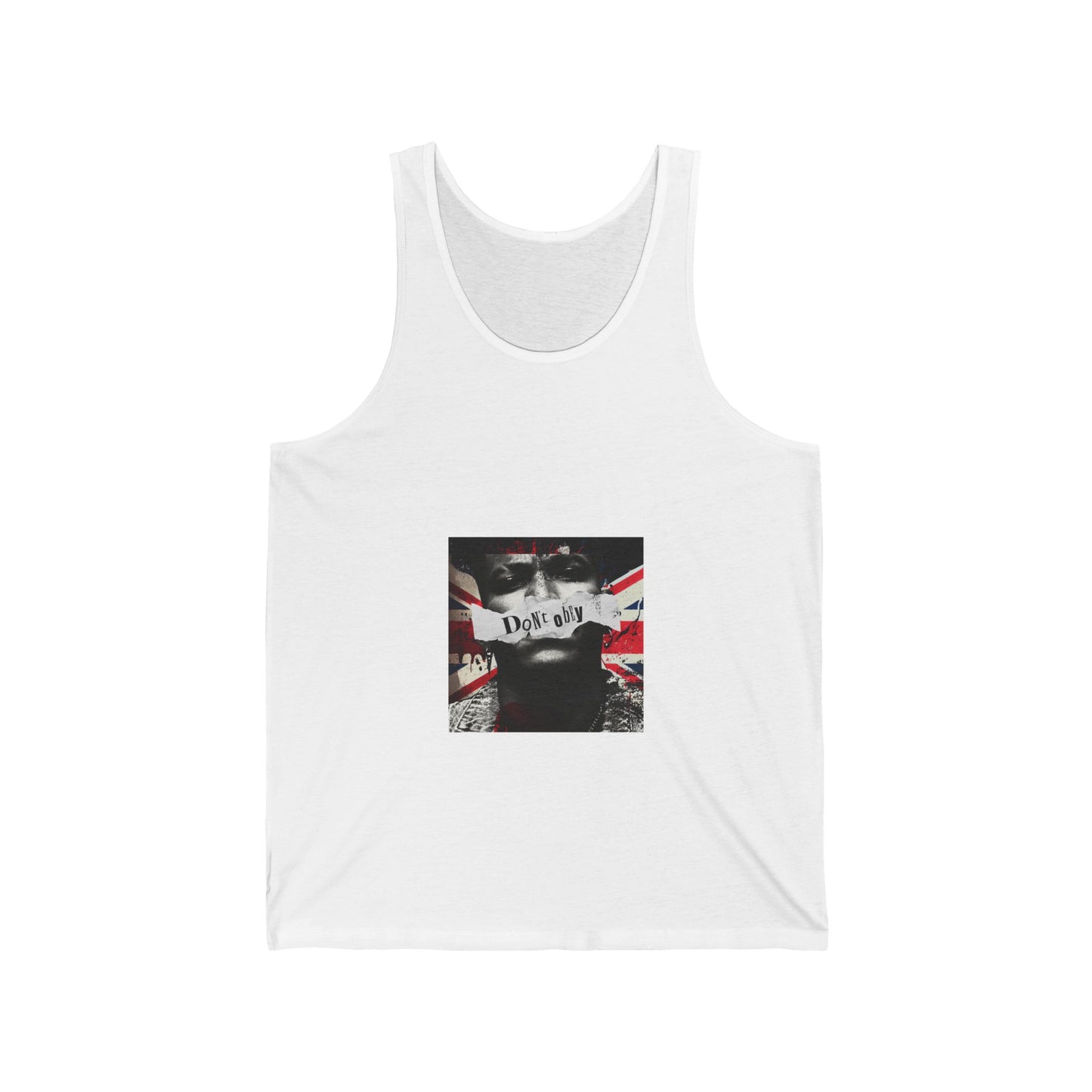 Unisex Tank Top — 'Don't Obey' Graphic Urban Flag Design